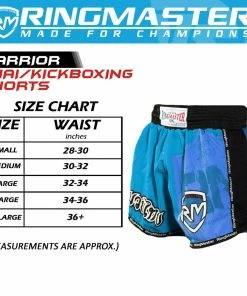 RingMaster Sports Warrior Thai / Kickboxing Shorts Blue