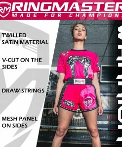 RingMaster Sports Warrior Thai / Kickboxing Shorts Pink