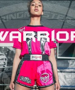 RingMaster Sports Warrior Kids Thai / Kickboxing Shorts Pink