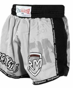 RingMaster Sports Warrior Kids Thai / Kickboxing Shorts White