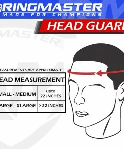 RingMaster Sports Boxing HeadGuard Synthetic Leather Blue And White