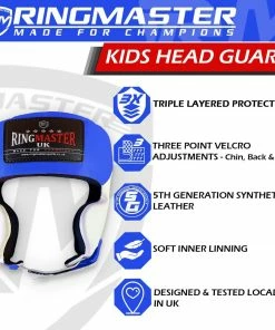 RingMaster Sports Kids Boxing HeadGuard Blue And White