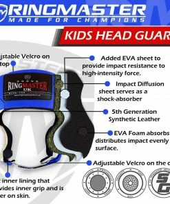 RingMaster Sports Kids Boxing HeadGuard Blue And White