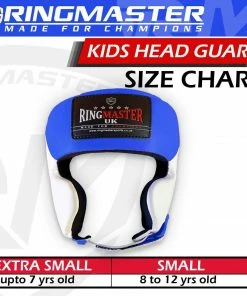 RingMaster Sports Kids Boxing HeadGuard Blue And White