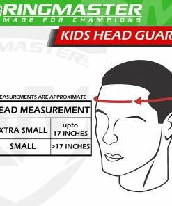 RingMaster Sports Kids Boxing HeadGuard Green And White