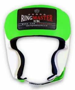RingMaster Sports Kids Boxing HeadGuard Green And White