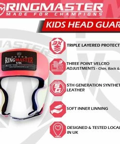 RingMaster Sports Kids Boxing HeadGuard Pink