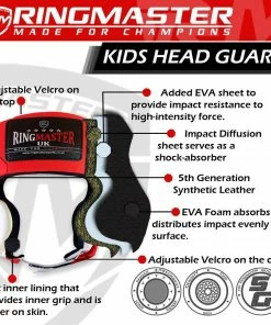 RingMaster Sports Kids Boxing HeadGuard Red And White
