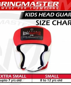 RingMaster Sports Kids Boxing HeadGuard Red And White