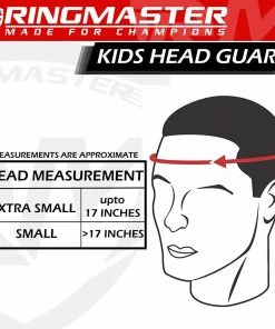 RingMaster Sports Kids Boxing HeadGuard Red And White