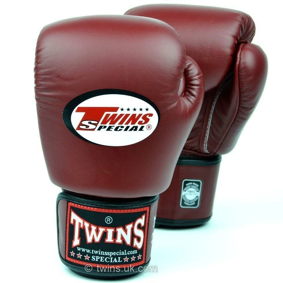 Brands BGVL3 Twins Maroon Velcro Boxing Gloves