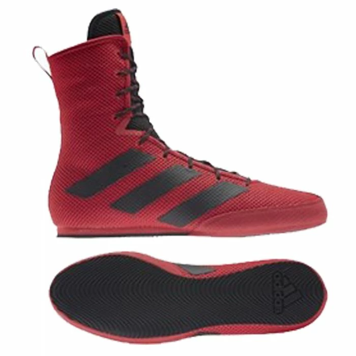 Adidas BOX HOG 3 Boxing Shoes Red And Black