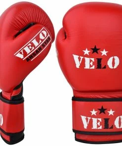 VELO AIBA Approved Competition Boxing Gloves Red