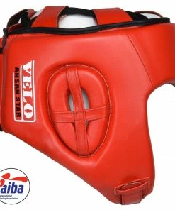 VELO AIBA Approved Competition Headguard Red Boxing