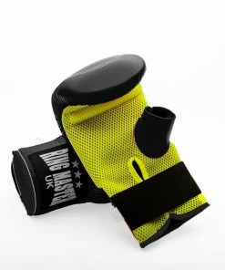 RingMaster Sports Genuine Leather Bag Mitts Black Boxing