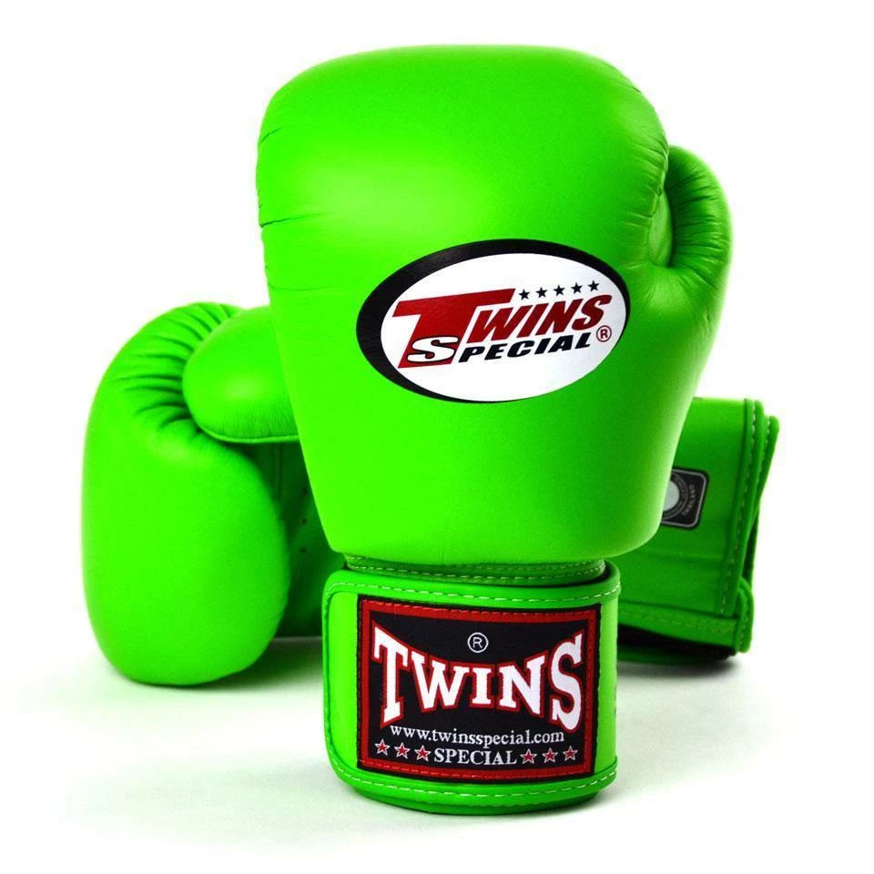 Brands BGVL3 Twins Lime Green Velcro Boxing Gloves