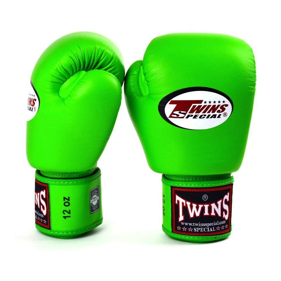 Brands BGVL3 Twins Lime Green Velcro Boxing Gloves