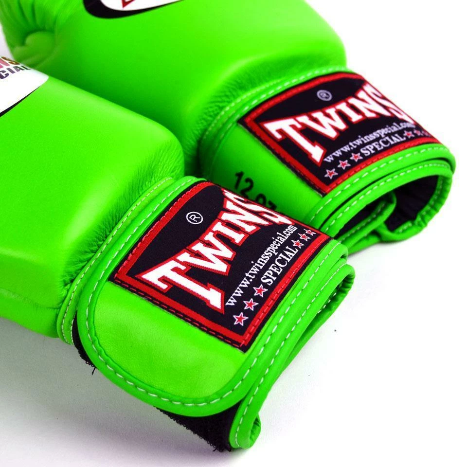 Brands BGVL3 Twins Lime Green Velcro Boxing Gloves