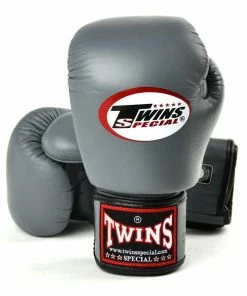 BGVL3 Twins Grey Velcro Boxing Gloves