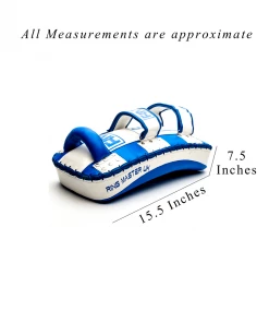 Kickboxing RingMaster Sports Arm Pads Genuine Leather One Size Blue And White (Single Item)