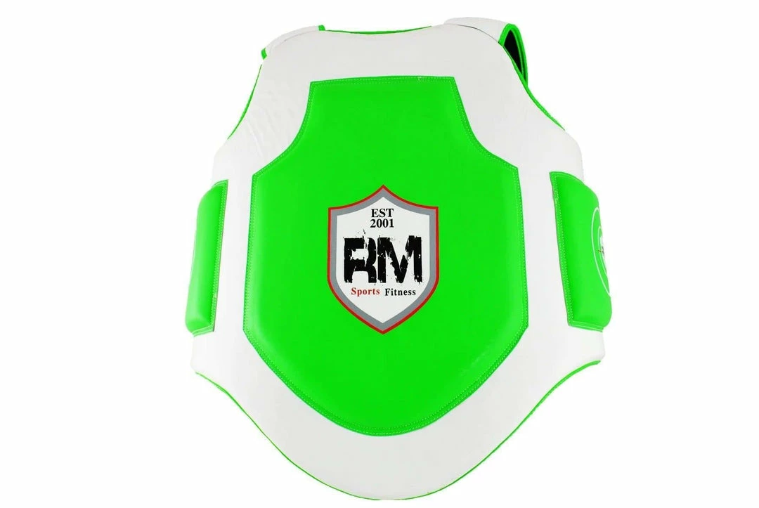 RingMaster Sports Body Protectors Genuine Leather One Size Green And White