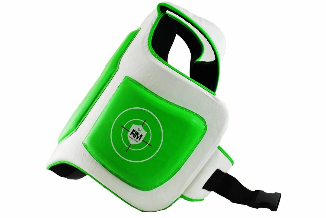 RingMaster Sports Body Protectors Genuine Leather One Size Green And White