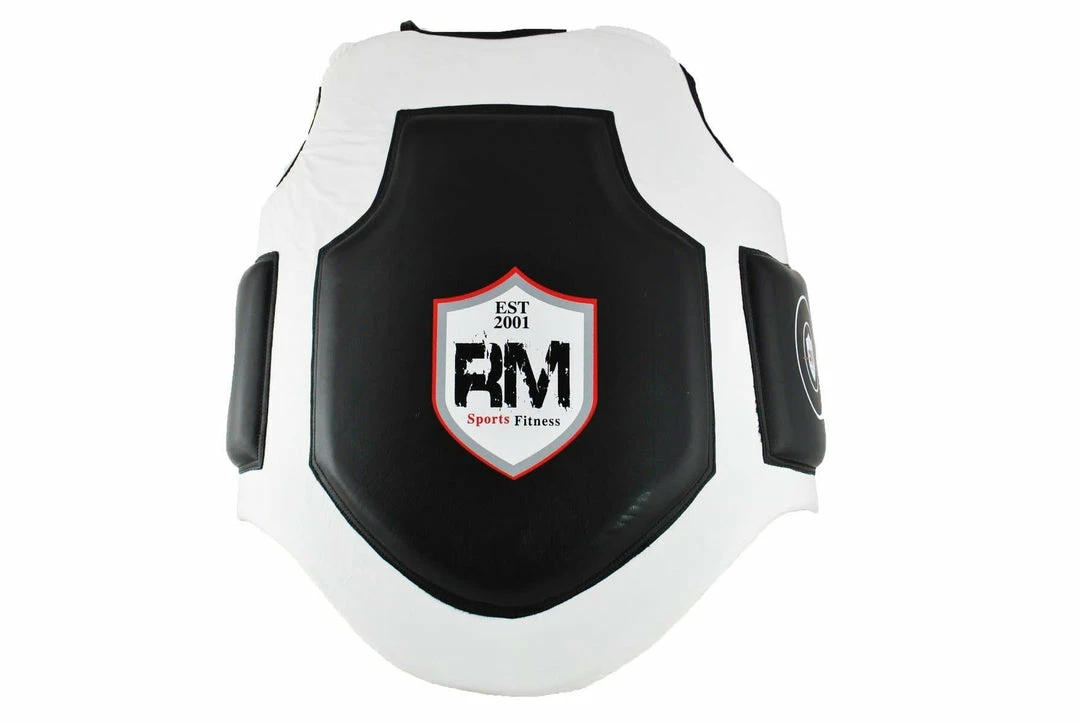 Training RingMaster Sports Body Protectors Genuine Leather One Size Black And White