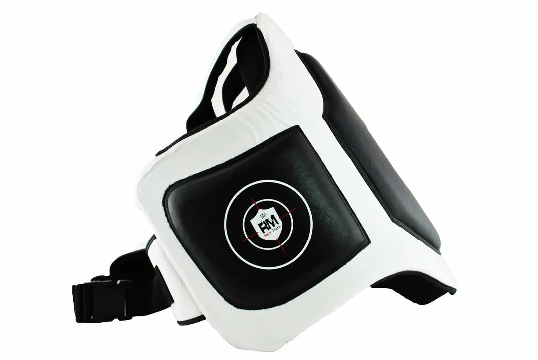 Training RingMaster Sports Body Protectors Genuine Leather One Size Black And White
