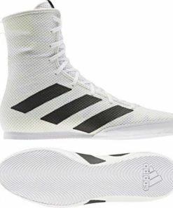 Adidas BOX HOG 3 Boxing Shoes White And Black
