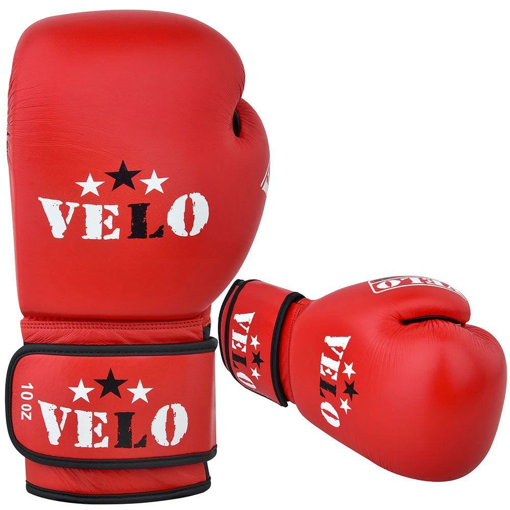 VELO AIBA Approved Competition Boxing Gloves Red