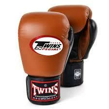 Brands BGVL3-2T Twins 2-Tone Brown-Black Velcro Boxing Gloves