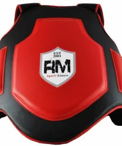 RingMaster Sports Body Protectors Genuine Leather One Size Black And Red