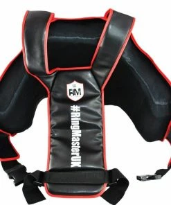 RingMaster Sports Body Protectors Genuine Leather One Size Black And Red