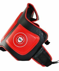 RingMaster Sports Body Protectors Genuine Leather One Size Black And Red