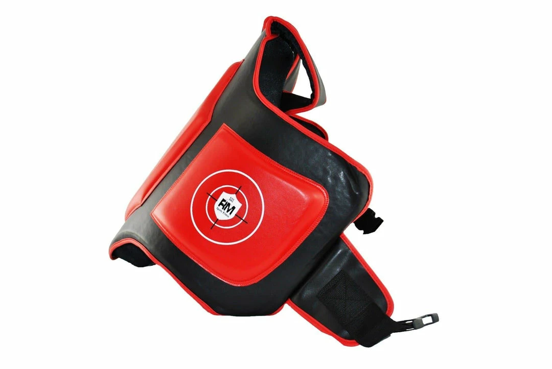 RingMaster Sports Body Protectors Genuine Leather One Size Black And Red