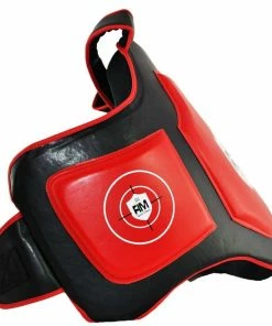RingMaster Sports Body Protectors Genuine Leather One Size Black And Red