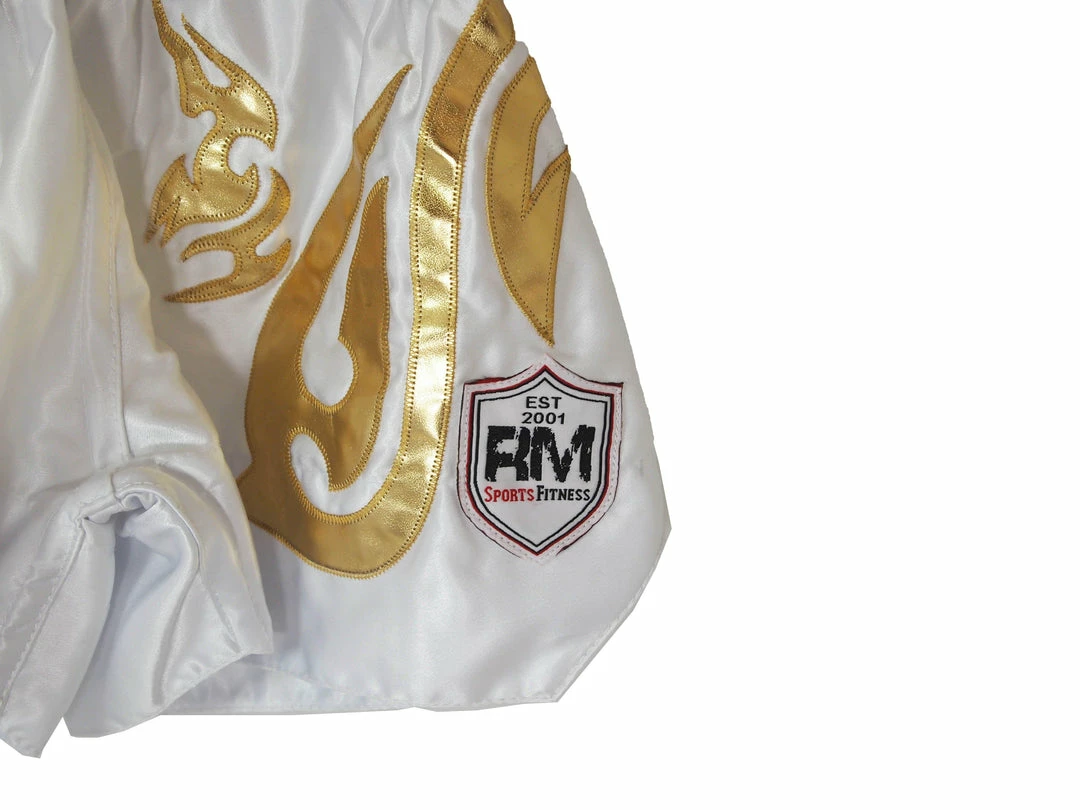 RingMaster Sports Thai Kickboxing Shorts White