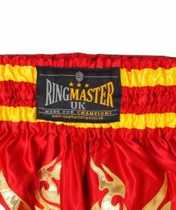RingMaster Sports Thai Kickboxing Shorts Red