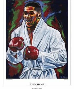 Pattrick Killian Patrick Killian Art Anthony Joshua "The Champ" Produced Live In Cardiff Painting Print Poster Original Painting By Patrick J. Killian