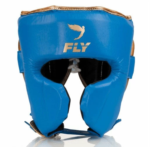 RingMaster Sports Fly Knight X Blue/Gold Head Guards