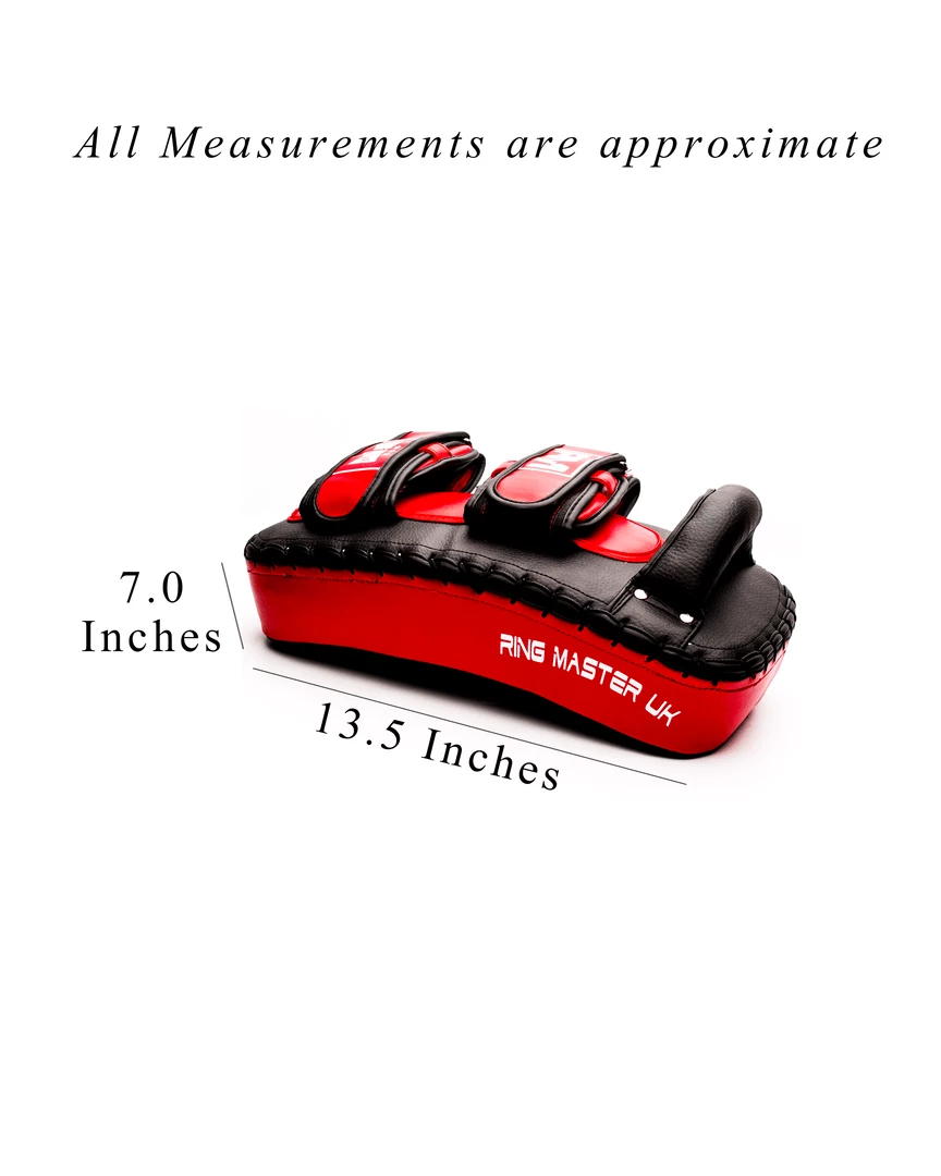 RingMaster Sports Arm Pads Synthetic Leather One Size Black And Red (Single Item) Kickboxing