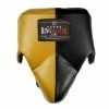 RingMaster Sports Groin Guard Genuine Leather Black Gold Boxing