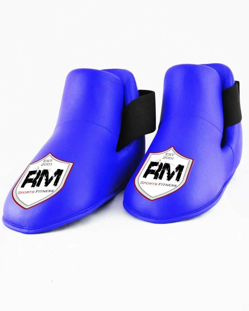 RingMaster Sports Kids Semi Contact Point Foot Protector Taekwondo Kickboxing Blue