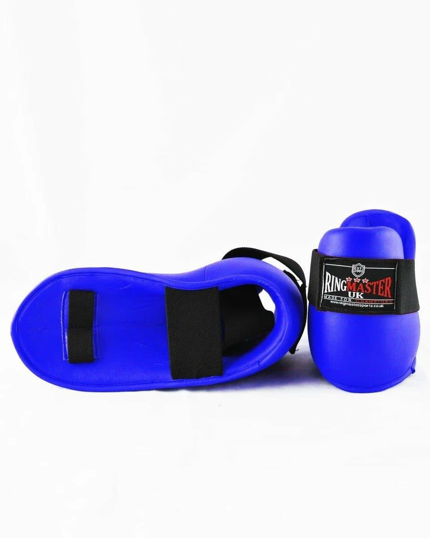 RingMaster Sports Kids Semi Contact Point Foot Protector Taekwondo Kickboxing Blue