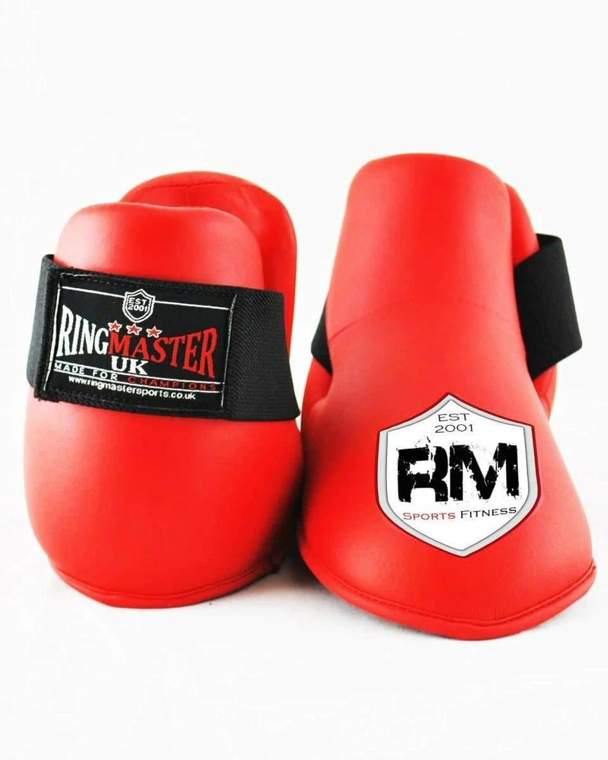 RingMaster Sports Kids Semi Contact Point Foot Protector Taekwondo Kickboxing Red