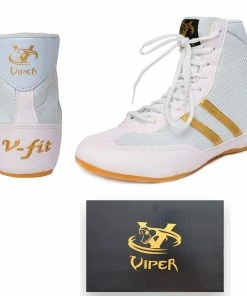 Viper Boxing Boots Mens Boys Boxing Footwear Boxing Shoes White