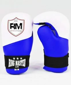 RingMaster Sports Kids Semi Contact Point Gloves Taekwondo Kickboxing Blue
