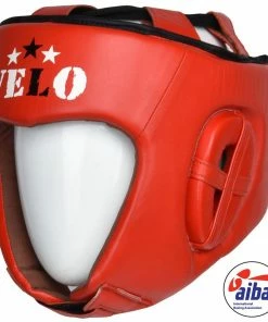 VELO AIBA Approved Competition Headguard Red Boxing
